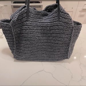 BANANA REPUBLIC WOVEN TOTE BAG RAFFIA
